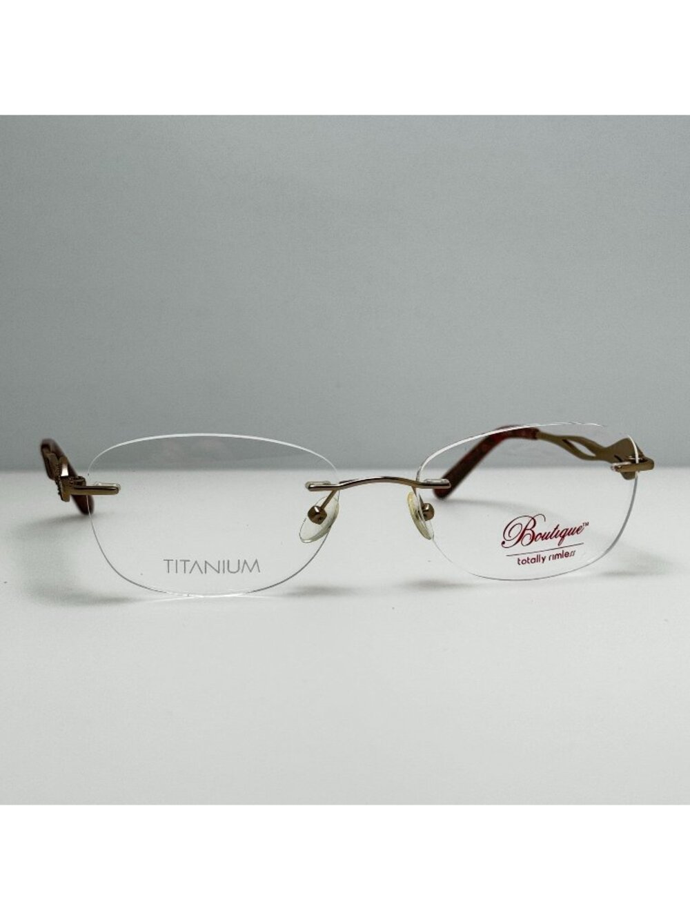 Boutique Pave 242 Gld Titanium Eyeglasses Eye Glasses Frames 52-17-135